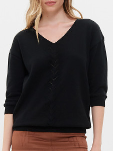 Джемпер короткий рукав л1339 черный