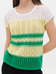 Джемпер короткий рукав л1474 зеленый