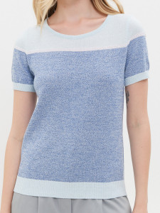 Джемпер короткий рукав л1399 джинс