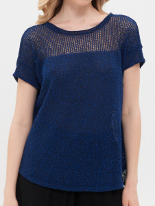 Джемпер короткий рукав л20332 синий