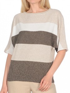 Джемпер короткий рукав л0711 кофейный