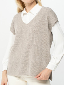 Жилет л21124 бежевый