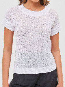 Джемпер короткий рукав л0461 белый 1