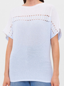 Джемпер короткий рукав л1122 небесный