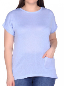 Джемпер короткий рукав л20962 бирюзовый