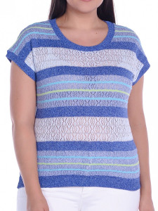 Джемпер короткий рукав л0695 джинсовый