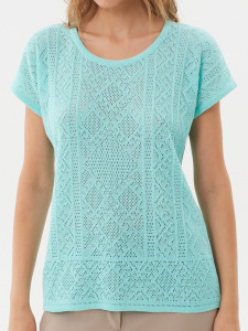 Джемпер короткий рукав л1125 мята 1