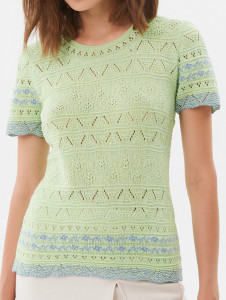 Джемпер короткий рукав л0459 лето