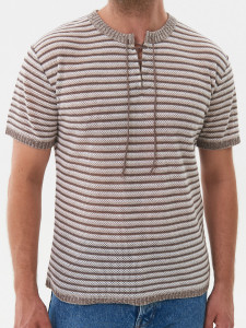 Джемпер короткий рукав 2467 бежевый