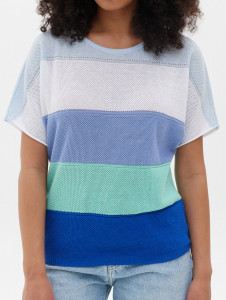 Джемпер короткий рукав л1475 синий