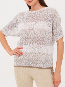 Джемпер короткий рукав л1233 беж