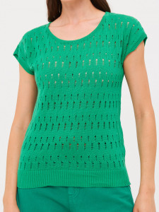 Джемпер короткий рукав л1361 зеленый