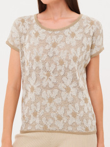 Джемпер короткий рукав л1346 лен