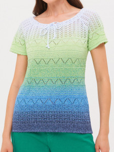 Джемпер короткий рукав л0698 зеленый 1