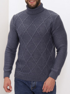 Джемпер высокое горло 22427 джинс