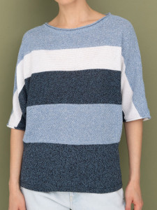 Джемпер короткий рукав л20711 незабудка