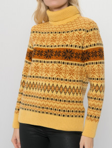 Джемпер высокое горло л21025 янтарь