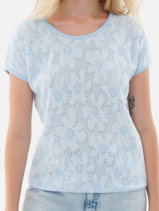 Джемпер короткий рукав л1346 небо