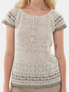 Джемпер короткий рукав л0475 лен 1