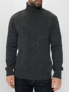 Джемпер высокое горло 22266 графит