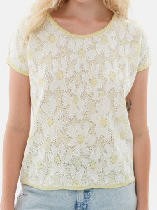 Джемпер короткий рукав л1346 ромашка