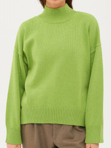 Джемпер высокое горло л21384 зеленый