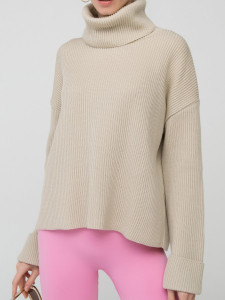 Джемпер высокое горло л31148 жемчуг