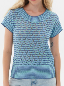 Джемпер короткий рукав л0303 джинс 1