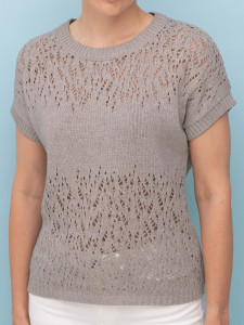 Джемпер короткий рукав л1244 лен