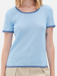 Джемпер короткий рукав л0007 голубой 2
