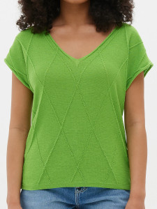 Джемпер короткий рукав л1326 лайм