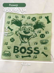 Плед 45х45 п010 зеленый