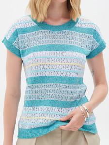 Джемпер короткий рукав л0695 лагуна