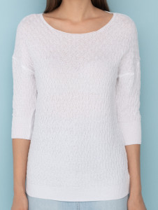 Джемпер короткий рукав л1253 белый