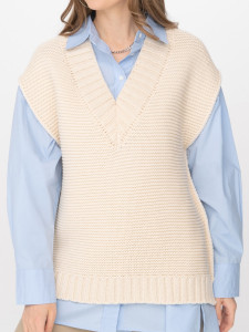 Жилет л21181 молочный