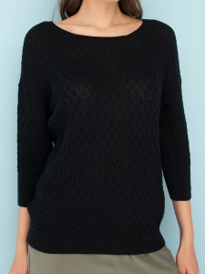 Джемпер короткий рукав л1253 черный