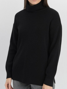 Джемпер высокое горло л1262 черный