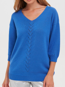 Джемпер короткий рукав л1339 лазурный