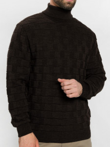 Джемпер высокое горло 2018 кофейный