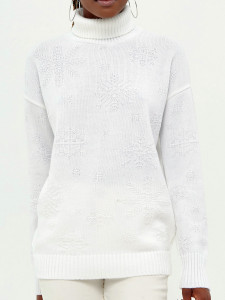 Джемпер высокое горло л21282 белый