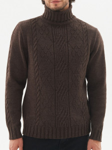 Джемпер высокое горло 22266 кофе