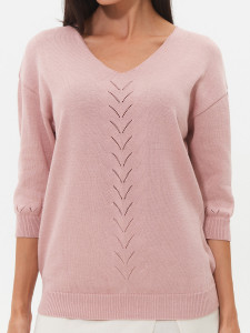 Джемпер короткий рукав л1339 пудра