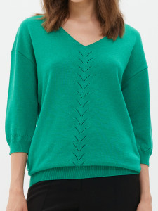 Джемпер короткий рукав л1339 зеленый