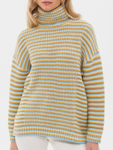 Джемпер высокое горло л21367 бежевый