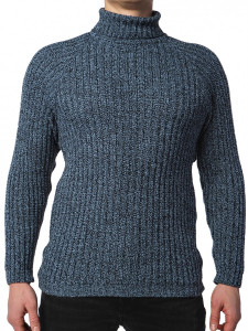 Джемпер высокое горло 22259 джинс 1