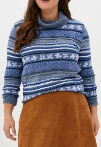 Джемпер высокое горло л0921 голубой