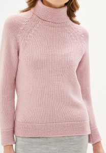 Джемпер высокое горло л20925 розовый