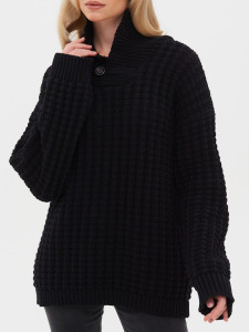 Джемпер высокое горло л1380 черный