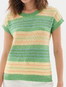 Джемпер короткий рукав л20695 зеленый