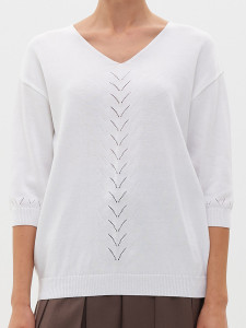 Джемпер короткий рукав л1339 белый